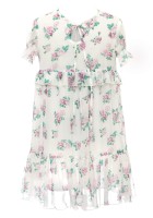 Sukienka dziewczęca z szyfonu w drukowane kwiaty. jpg