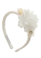 Opaska dziewczęca do Pierwszej Komunii Świętej w kolorze ecru.jpg