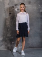 Granatowa kopertowa spódnica z kokardką na boku.jpg