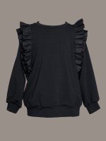 Czarna bluza z dzianiny z falbankami.jpg