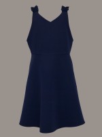 Granatowa sukienka z falbankowymi szelkami .jpg