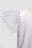 Biała bluzka z bufiastymi rękawkami